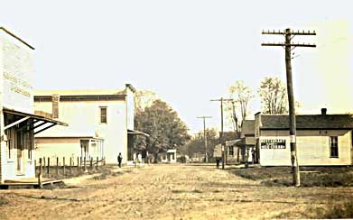 Downtown Ireland, Indiana around 1912